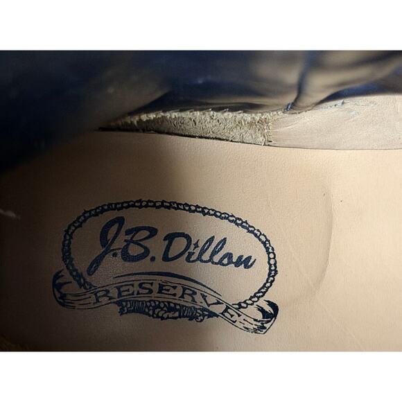 Women’s J.B. Dillon Reserve Distressed Turquoise Patina Western Boots – Size 11B - Picture 6 of 11